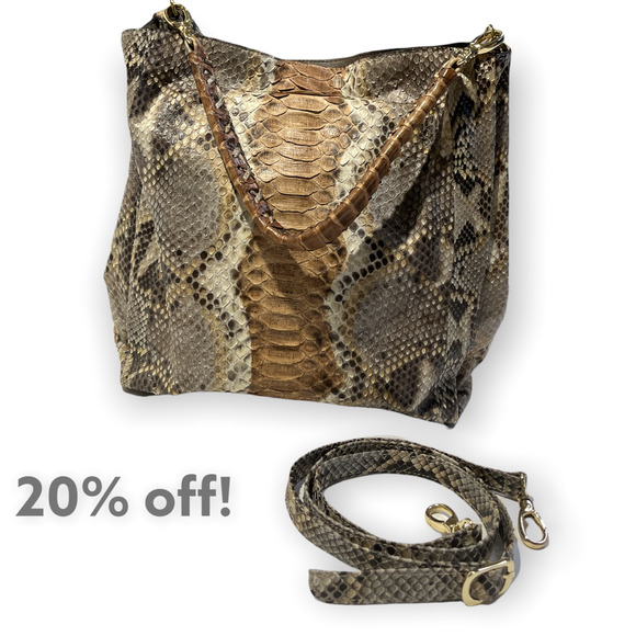 Snakeskin Purse Tote - Picture 1 of 9